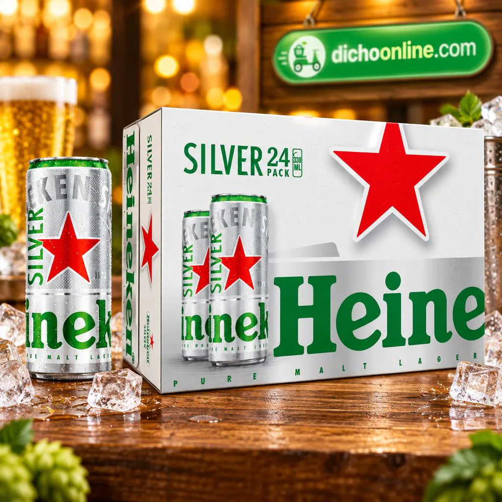 Bia Heineken Silver lon 330ml (thùng 24 lon)