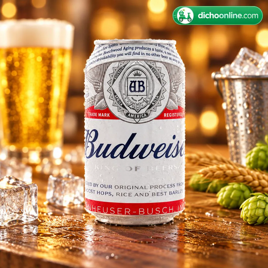 Bia Budweiser lon 330ml thùng 20 lon