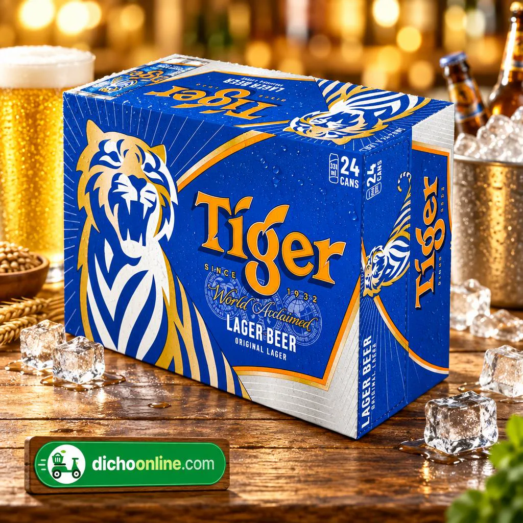 Bia Tiger lon 330ml thùng 24 lon